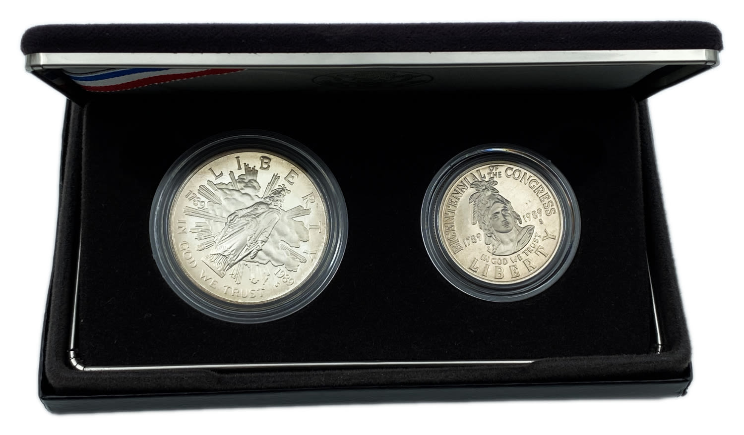 USA - 1/2 and 1 Dollar 1989 - Congress, Bicentennial of the Congress - UNC - 1 0