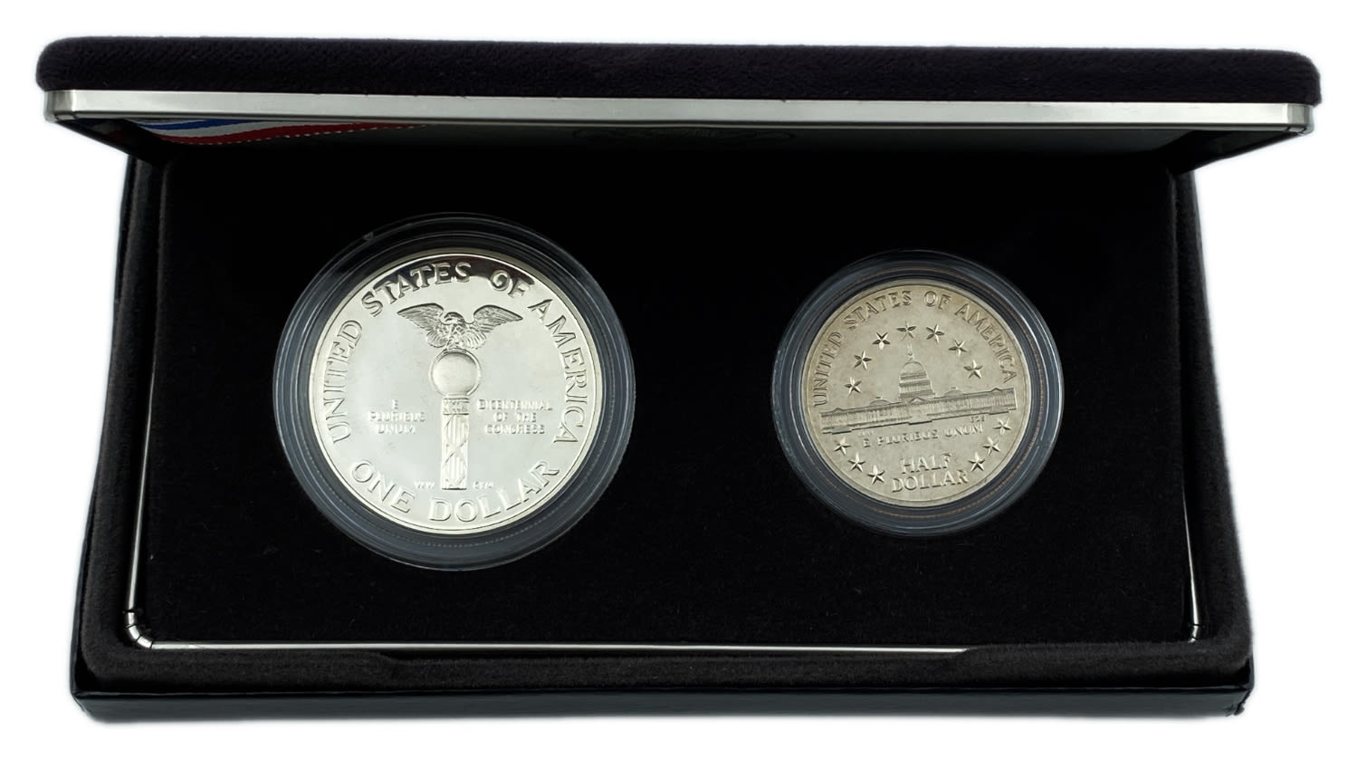 USA - 1/2 and 1 Dollar 1989 - Congress, Bicentennial of the Congress - UNC - 1 1