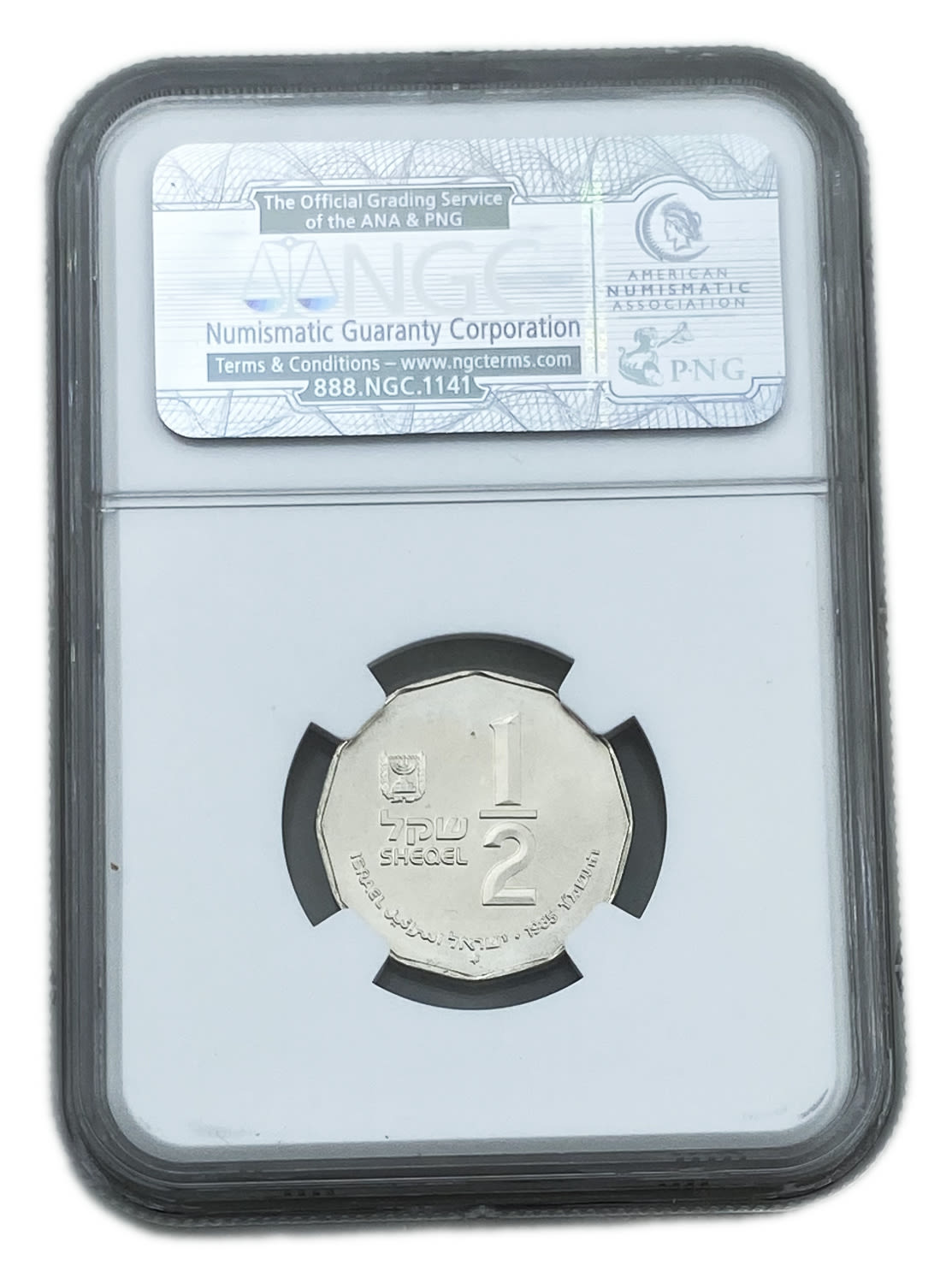 Israel - 1/2 Shekel 1985 - NGC MS 66 - Capernaum - 1 1