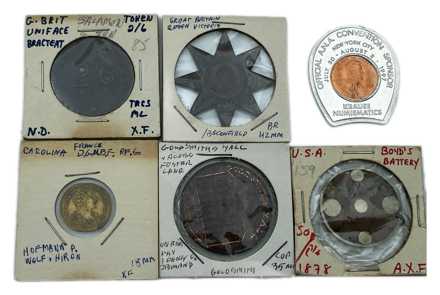 USA - Lot of 5 tokens, different years and conditions - 1 0