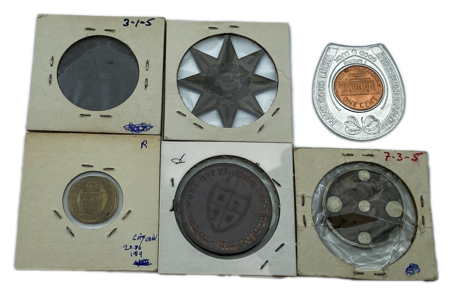 USA - Lot of 5 tokens, different years and conditions - 1 1