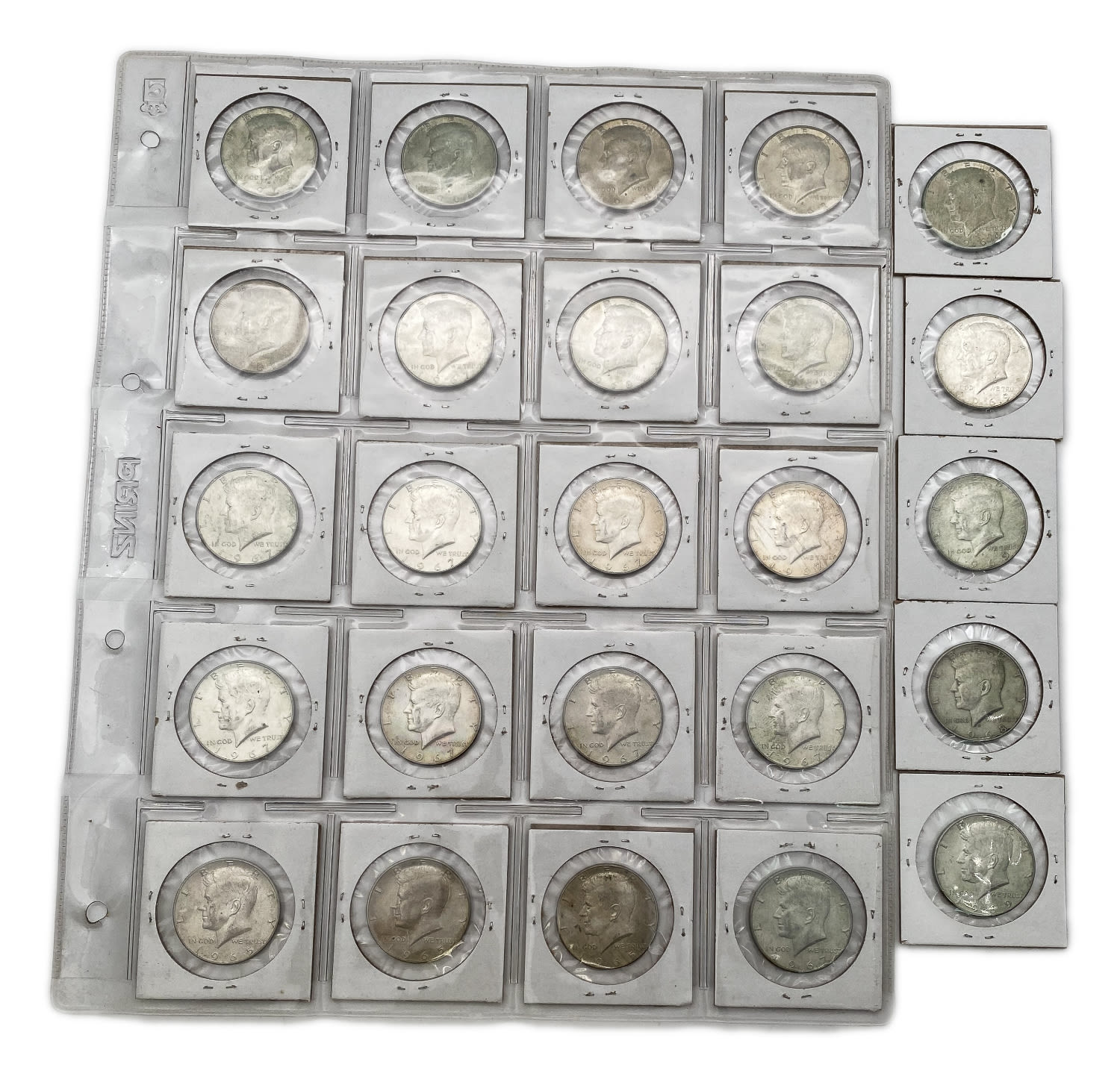 USA - 25 Coins of 1/2 Dollar "Kennedy Half Dollar" - Silver 400 (Total weight of the coins appr 287.5g) - 1 0
