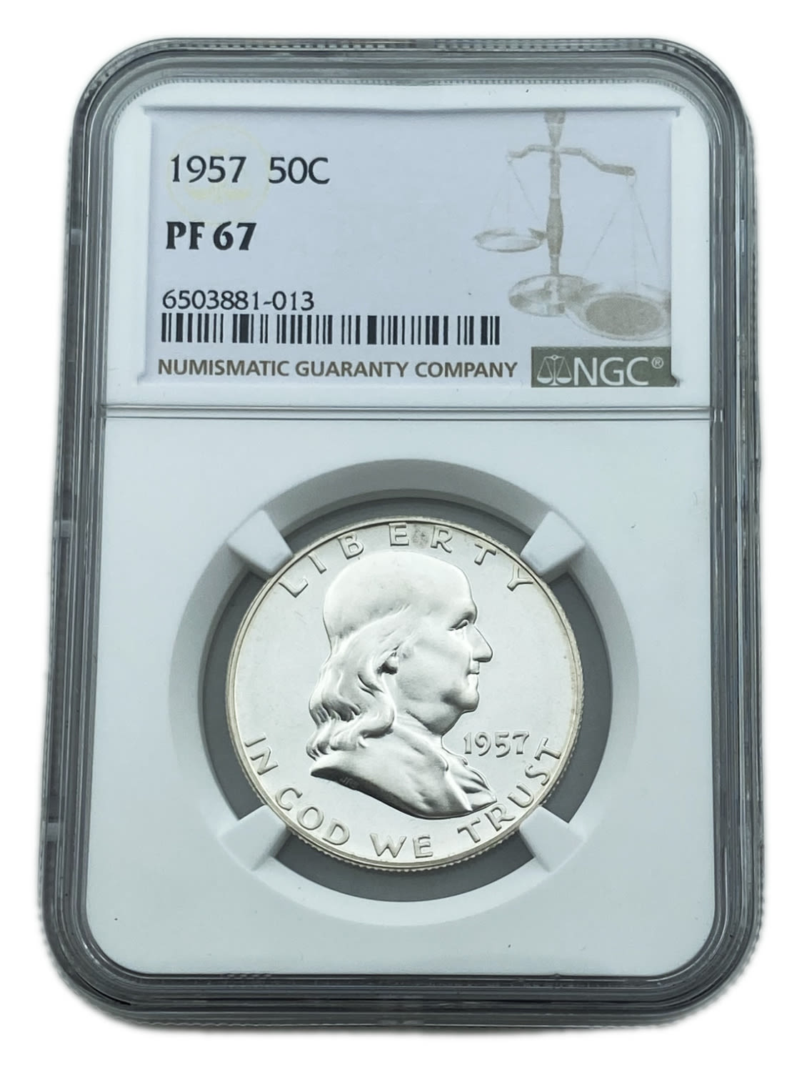 USA - 1/2 Dollar 1957 - "Franklin Half Dollar" - NGC PF 67 - 1 2