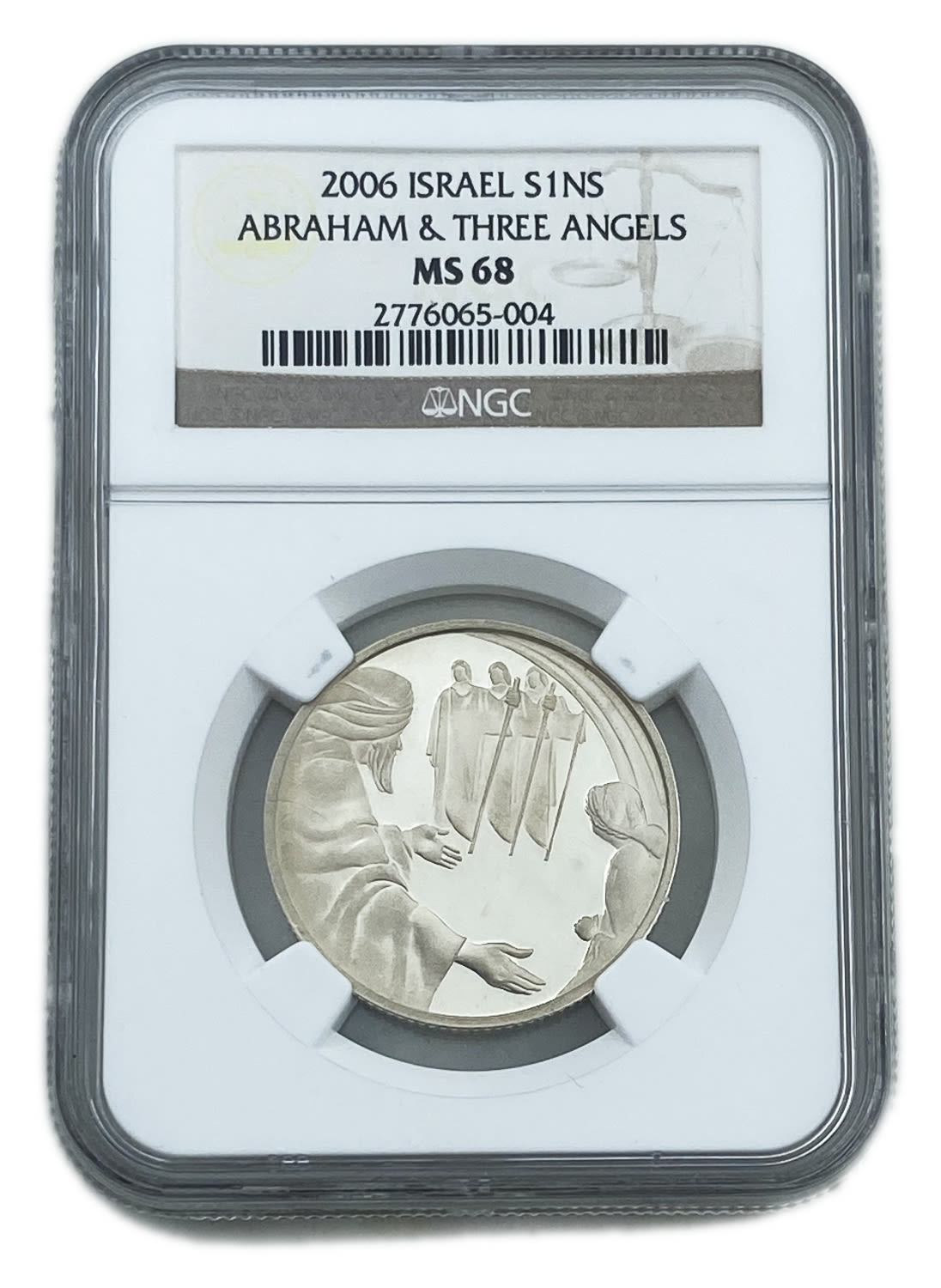 Israel - 1 Shekel 2006 - NGC MS 68 - Abraham and The Angels 2006 - 1 0