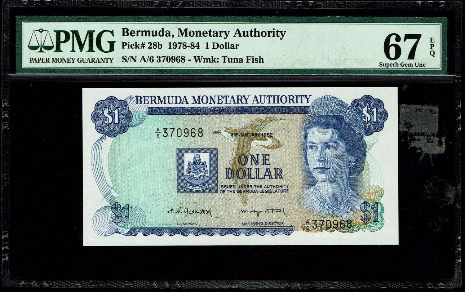 Bermuda - 1 dollar 1978 - Elizabeth II - PMG 67 EPQ - 1 0