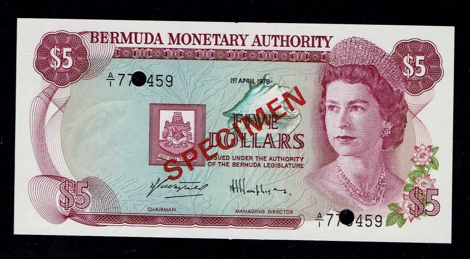 Bermuda - 5 dollars 1978 - Elizabeth II - SPECIMEN - 1 0