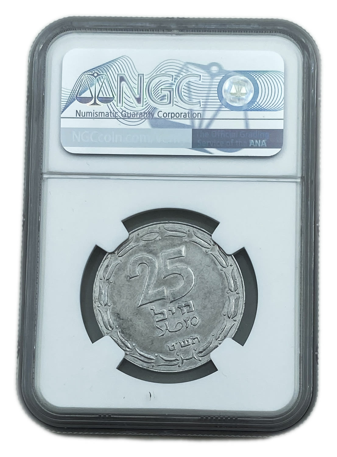 Israel - 25 Mils 1949 - Close Link - NGC UNC DETAILS - 1 3