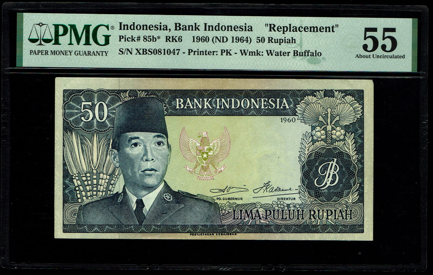 Indonesia - 50 Rupiah 1960 (1964) - PMG 55 - 1 0