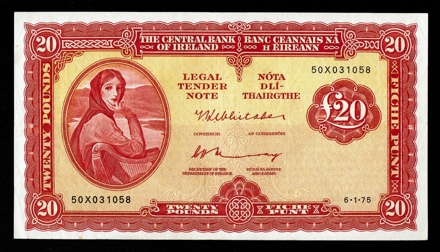 Ireland - 20 Pounds 1961-1976 - VF-XF - 1 0