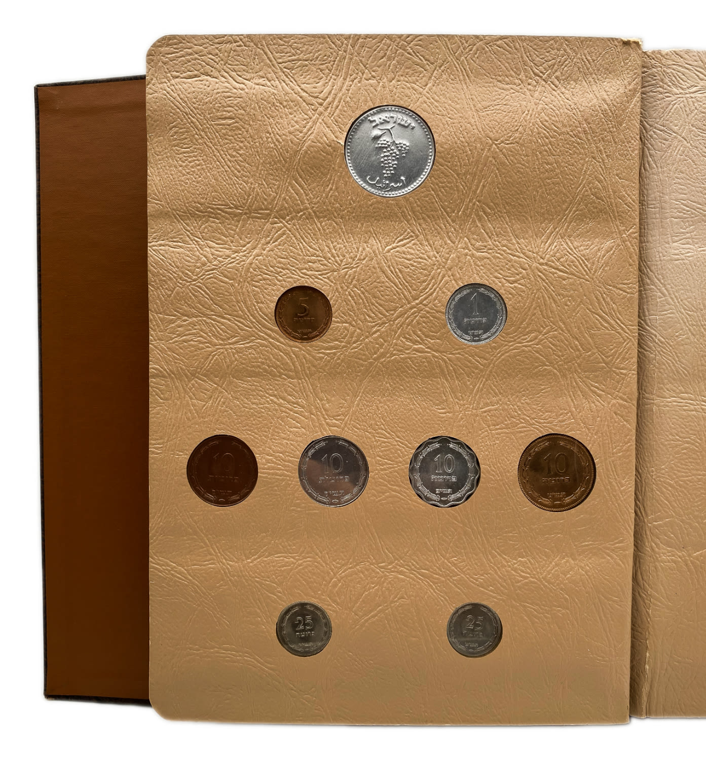 Israel - an impressive and unique coin album for Israeli coins, contains 3 coin pages full of Israeli coins from ... - 1 2