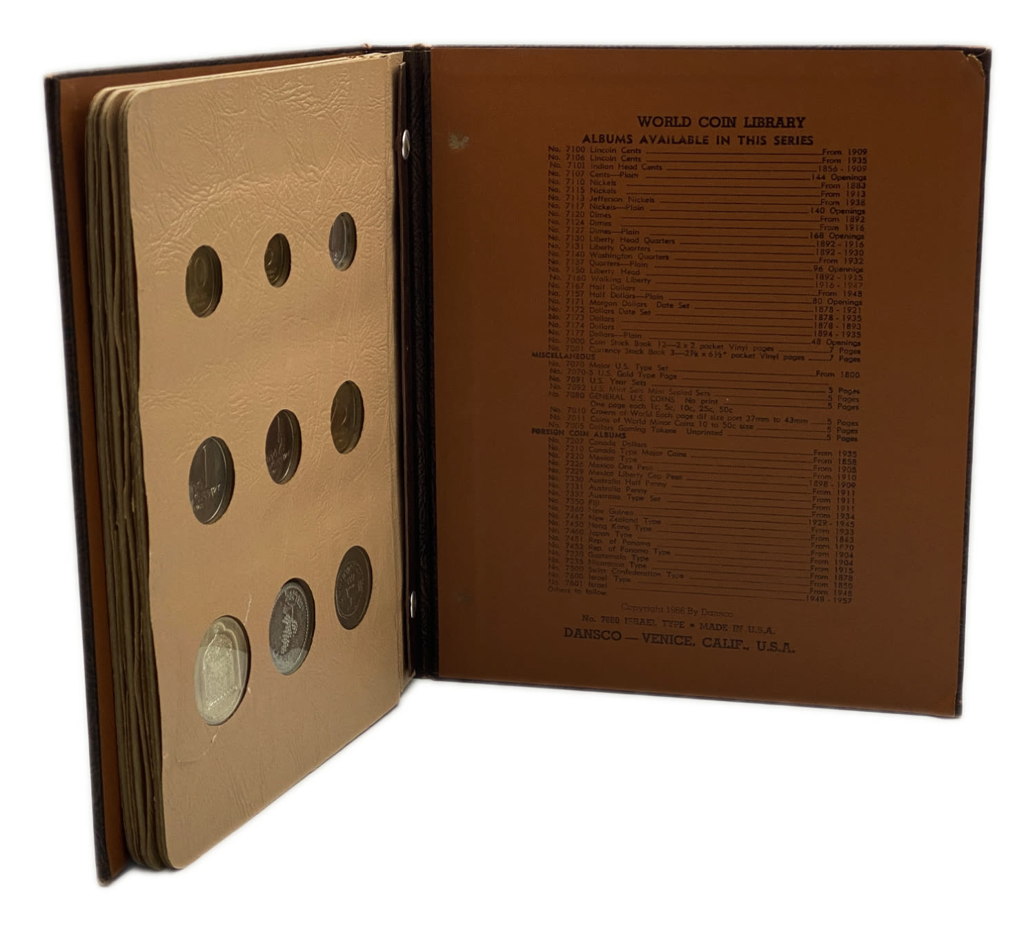 Israel - an impressive and unique coin album for Israeli coins, contains 3 coin pages full of Israeli coins from ... - 1 7