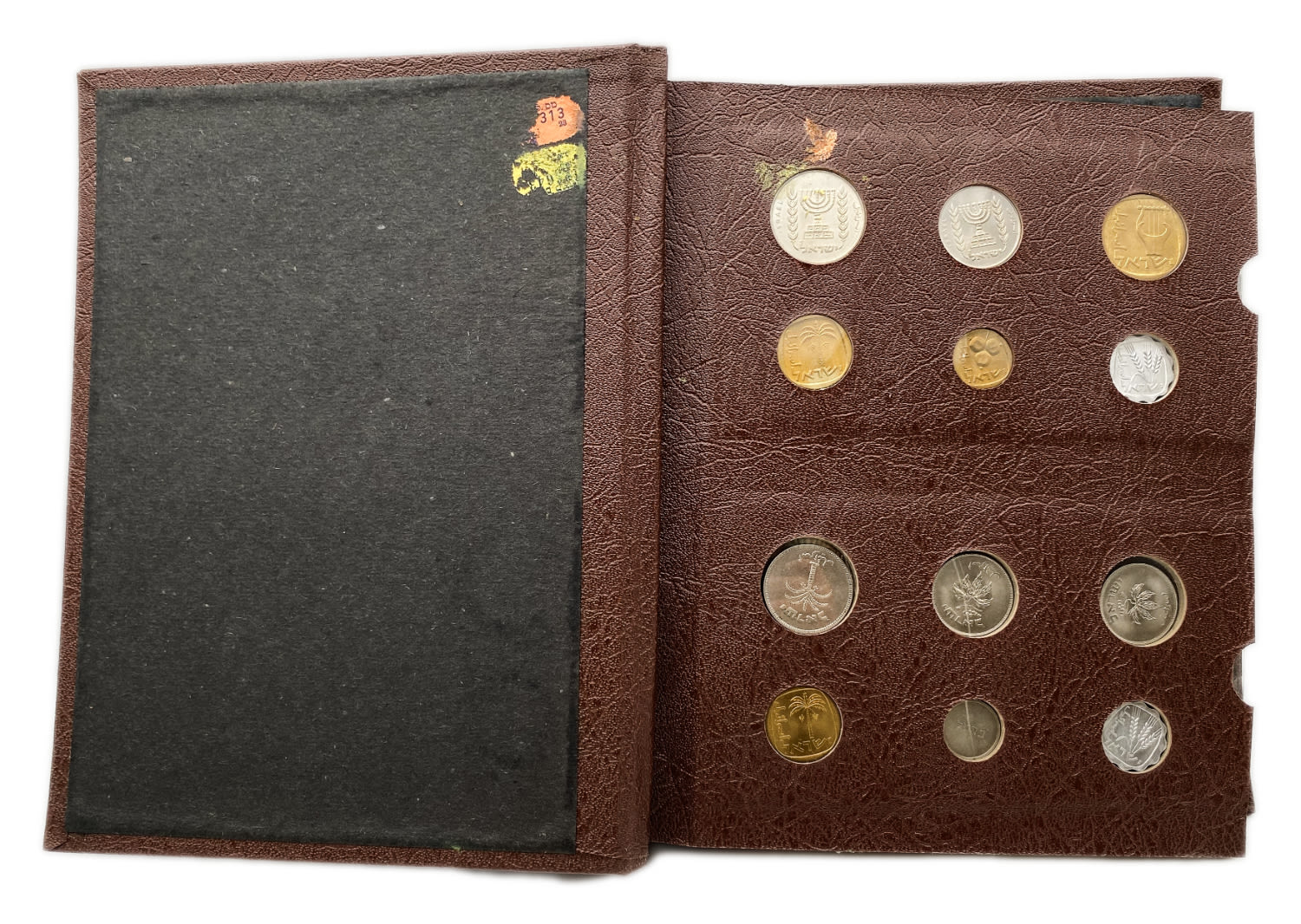 Israel - an impressive and unique coin album for Israeli coins, contains 5 coin pages full of Israeli coins from ... - 1 6