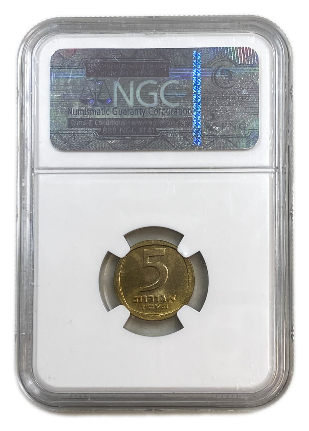 Israel - 5 Agorot 1967 - NGC MS 67 - 1 3