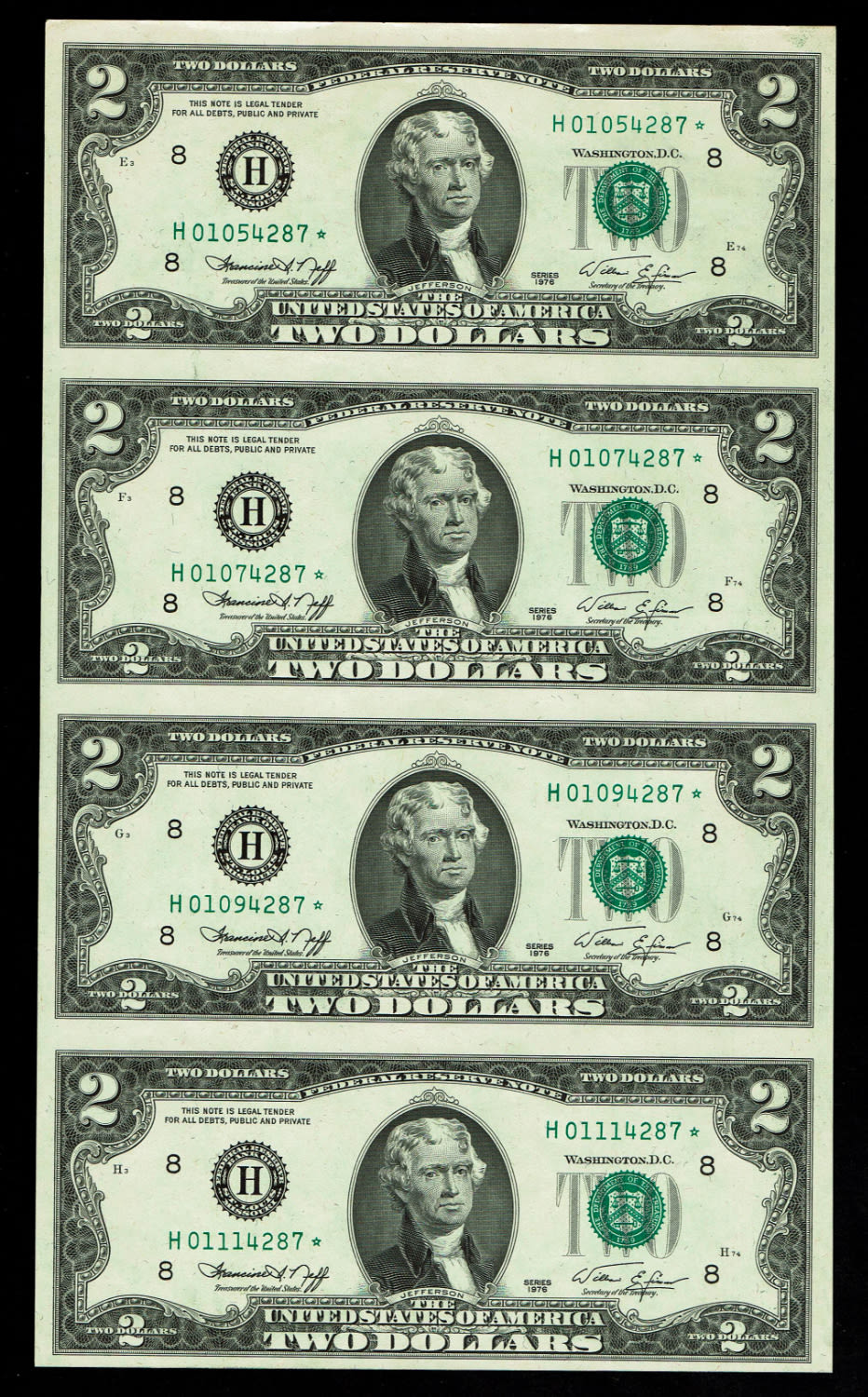 USA - Sheet of 2 Dollar 1976 - AU-UNC - 1 0