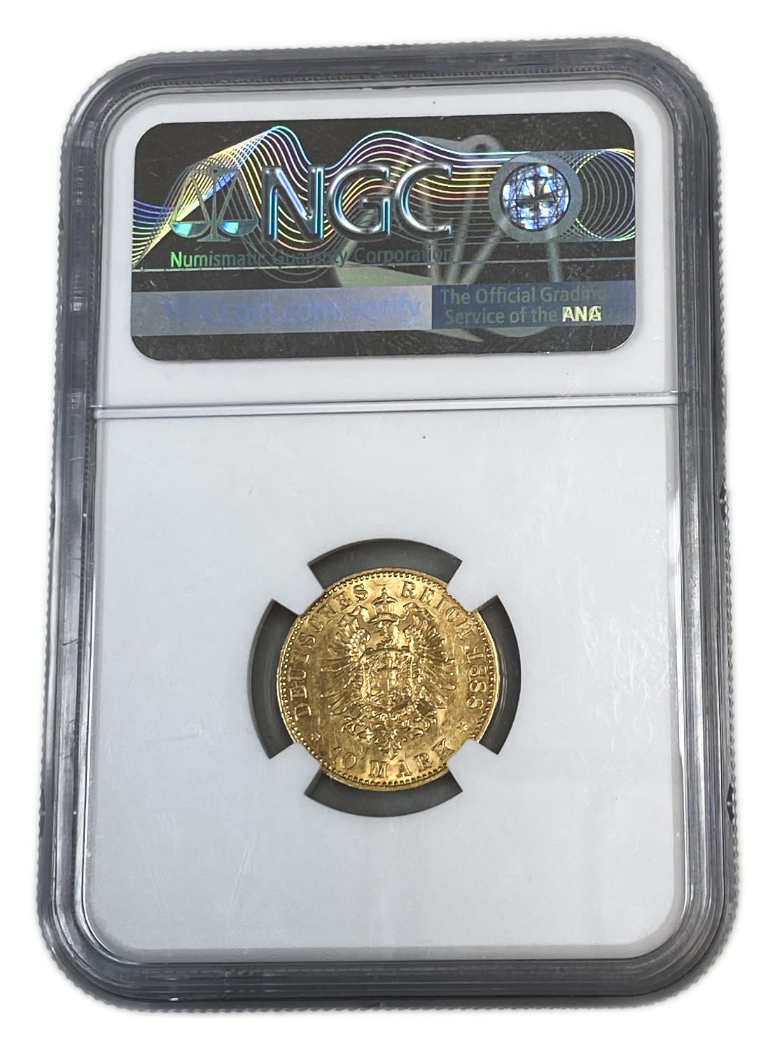 Germany - Prussia - 10 Mark 1888 - Friedrich III - NGC AU 55 - Gold 900, 3.98g, 19.5mm
Only 10% ... - 1 3