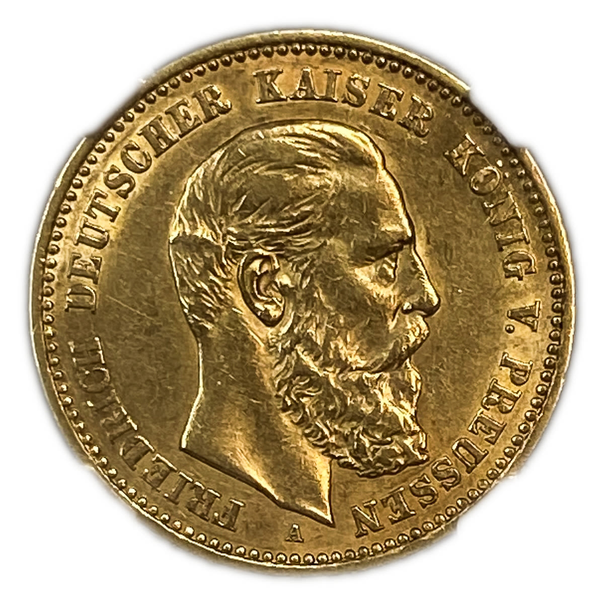 Germany - Prussia - 10 Mark 1888 - Friedrich III - NGC AU 55 - Gold 900, 3.98g, 19.5mm
Only 10% ...
