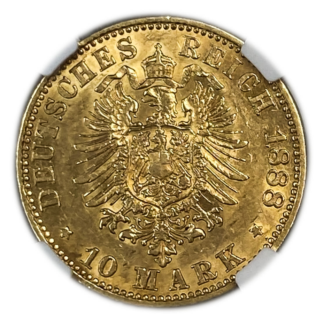 Germany - Prussia - 10 Mark 1888 - Friedrich III - NGC AU 55 - Gold 900, 3.98g, 19.5mm
Only 10% ... - 1 1