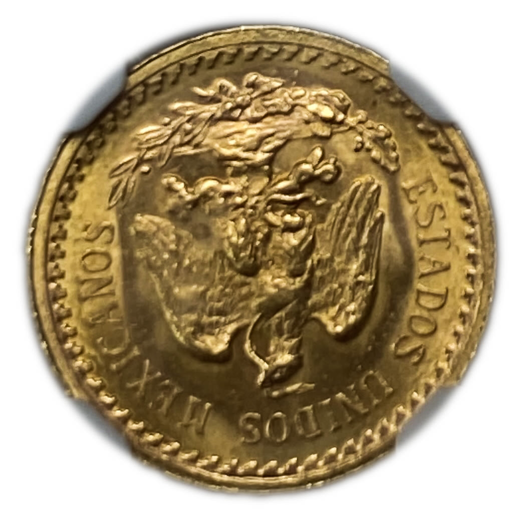 Mexico - 2.5 Pesos 1945 - Restrike - NGC MS 66 - Gold 900, 2.08g, 15.5mm
Only 10% fees + VAT on ... - 1 1