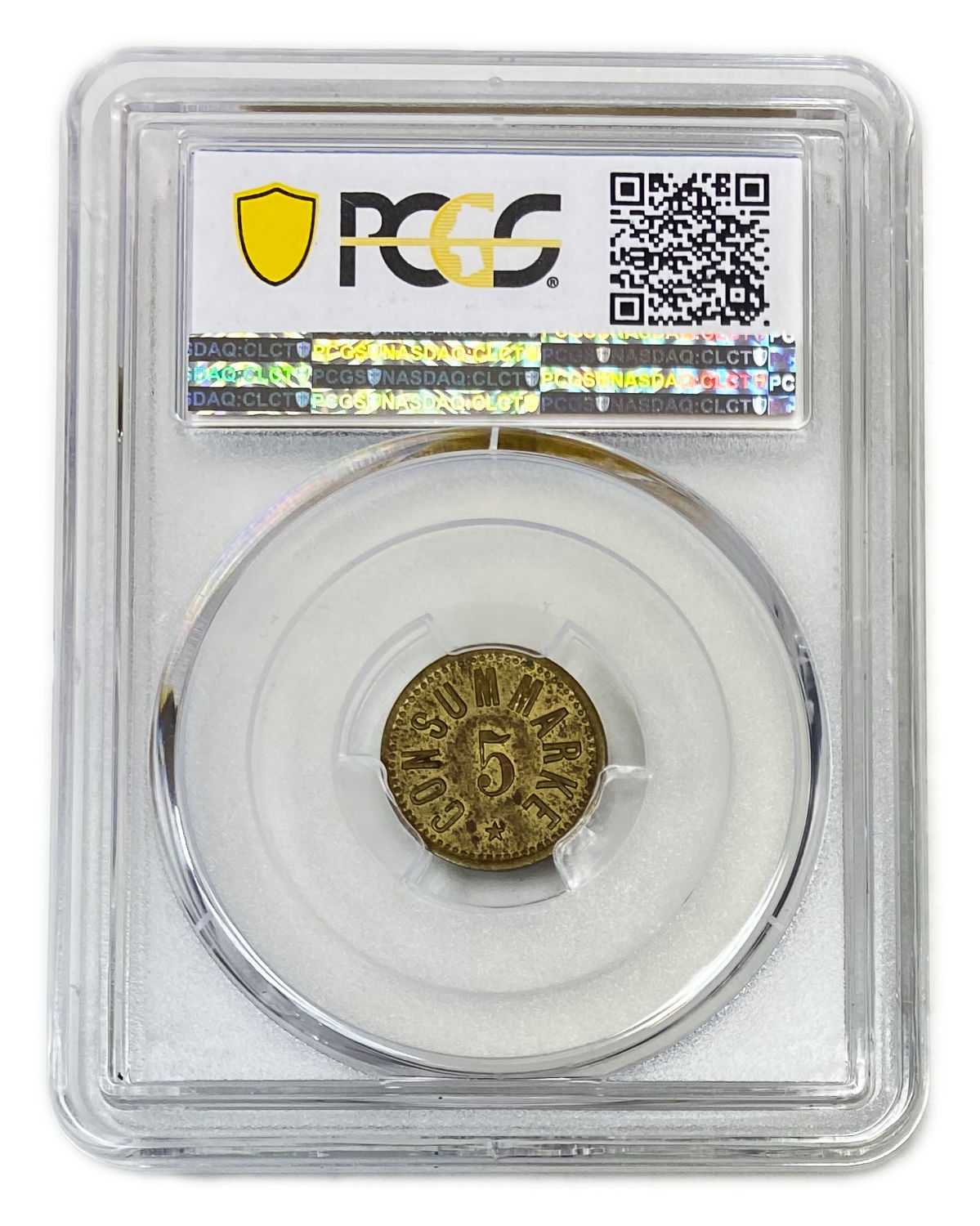Palestine - Templar colonies token - 10 Paras 1880-1917 - Second series- Consumarke - PCGS MS 61 - Very ... - 1 3