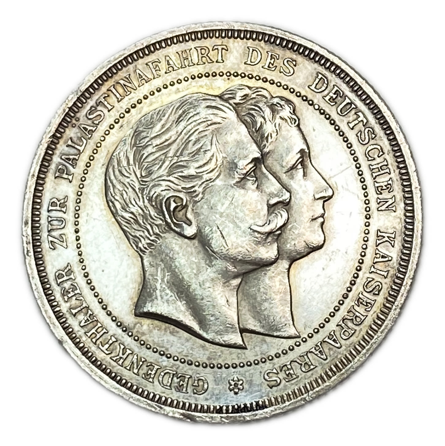 Palestine - Medal commemorating the visit of the German Emperor, Wilhelm II to the Land of Israel in 1898 ... - 1 0