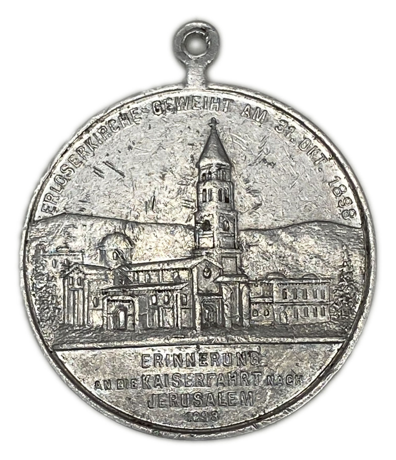 Palestine - Medal commemorating the visit of the German Emperor, Wilhelm II to the Land of Israel in 1898 ... - 1 0