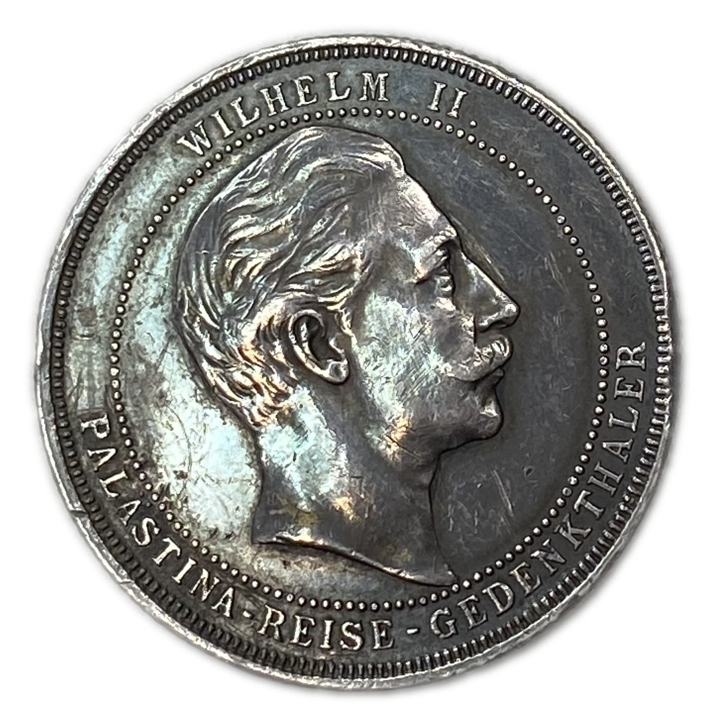 Palestine - Medal commemorating the visit of the German Emperor, Wilhelm II to the Land of Israel in 1898 ... - 1 0