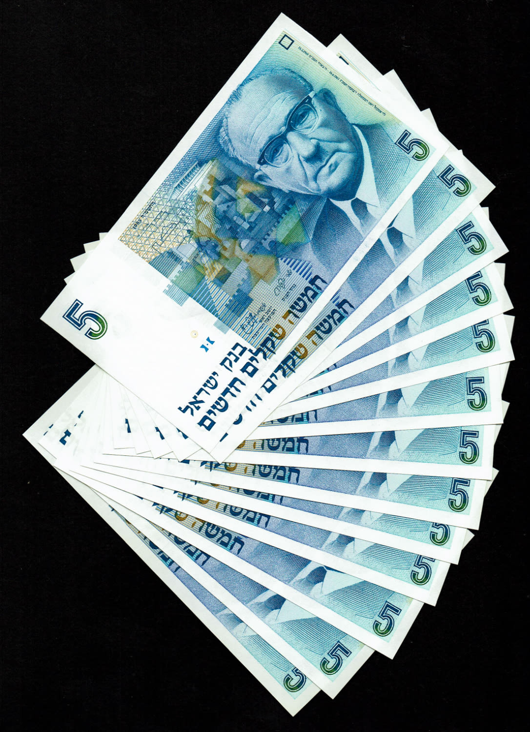 Israel - 13 Banknotes of 5 New Shekel 1987 - UNC - 1 0