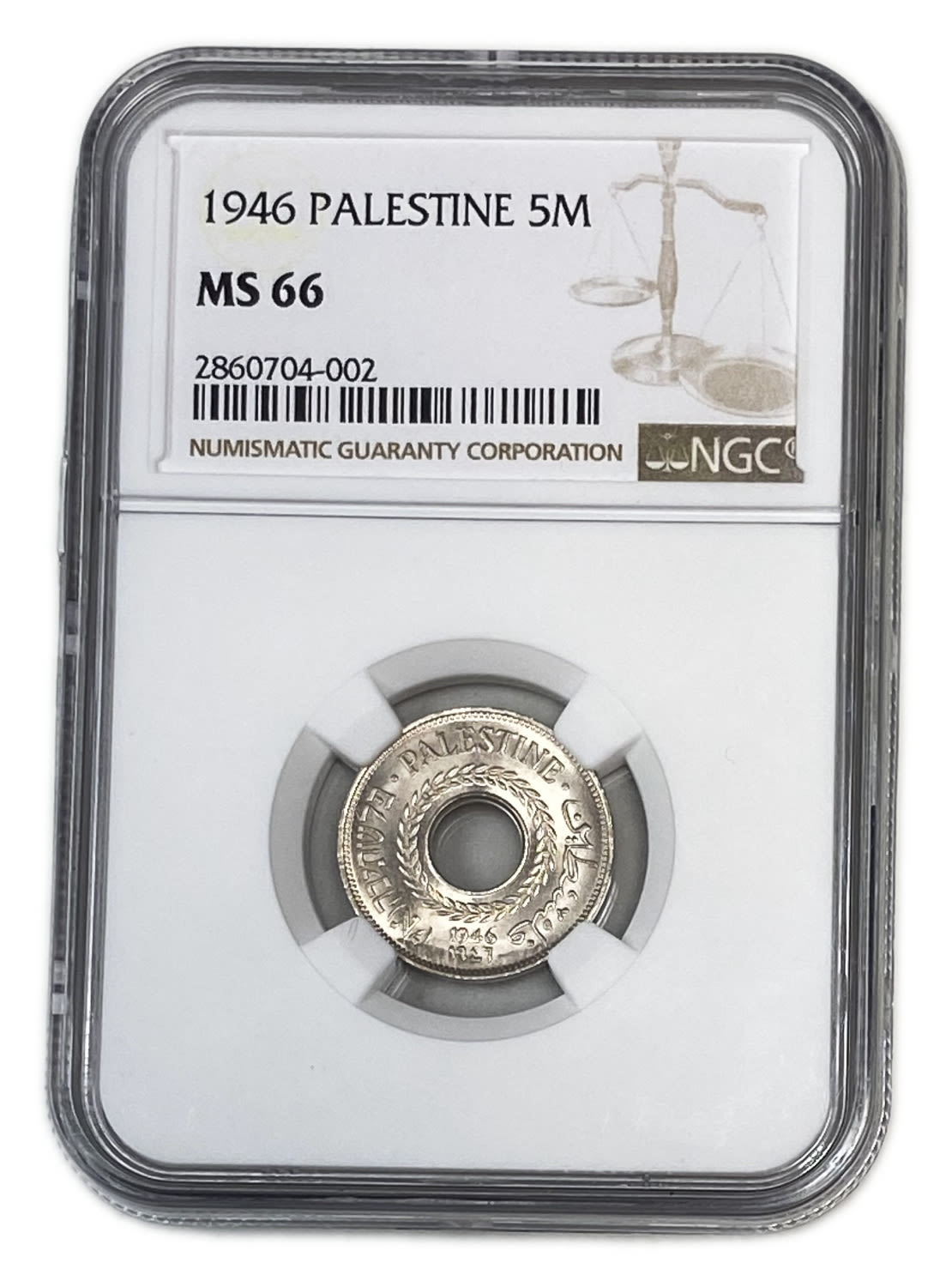 Palestine - 5 Mils 1946 - NGC MS 66
MIL, was the Hebrew name of the coin that was legal in Israel ... - 1 2