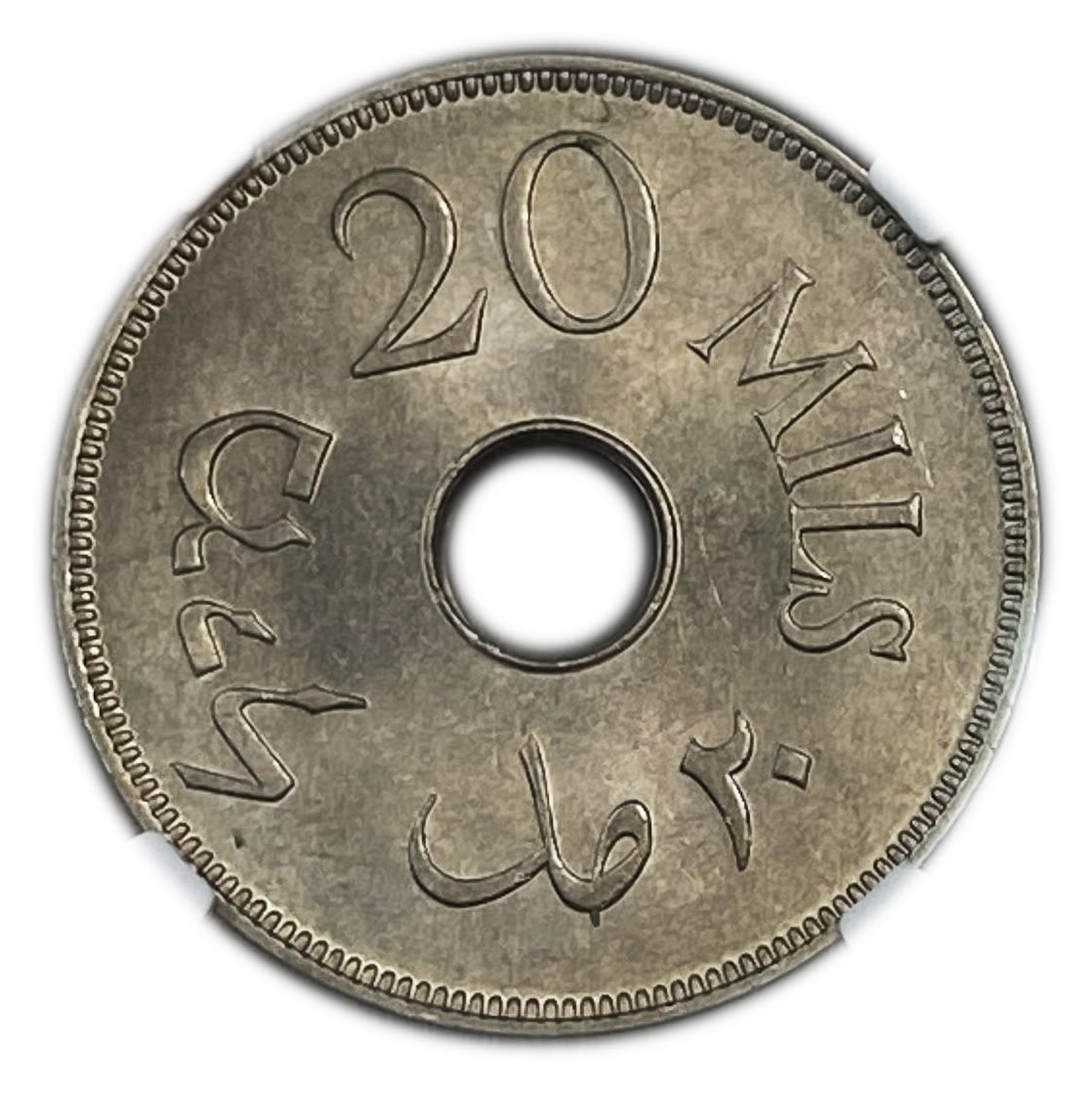 Palestine - 20 Mils 1933 - NGC MS 65 - Very Rare
The highest grade in both of the grading ... - 1 1