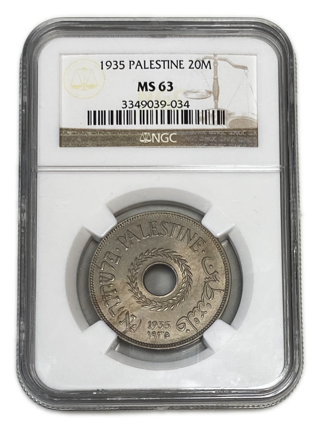 Palestine - 20 Mils 1935 - NGC MS 63 - Rare
MIL, was the Hebrew name of the coin that was legal in ... - 1 2
