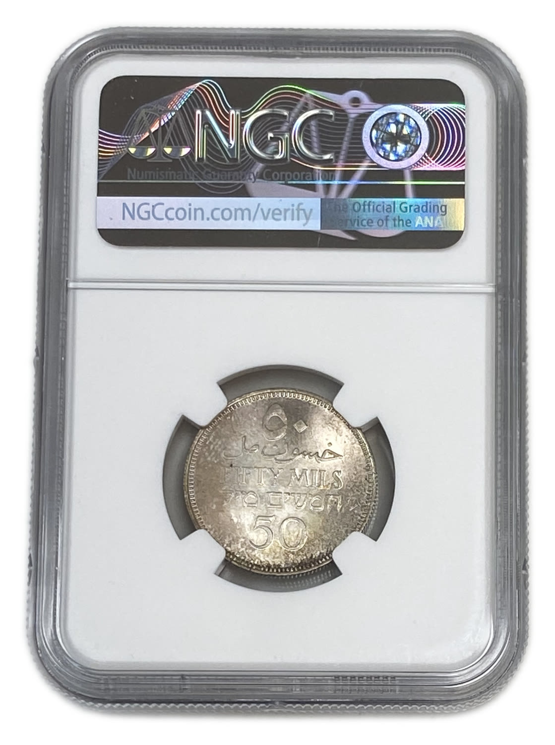 Palestine - 50 Mils 1939 - NGC MS 66 - TOP POP - Very rare in this high grade
The only one ... - 1 3