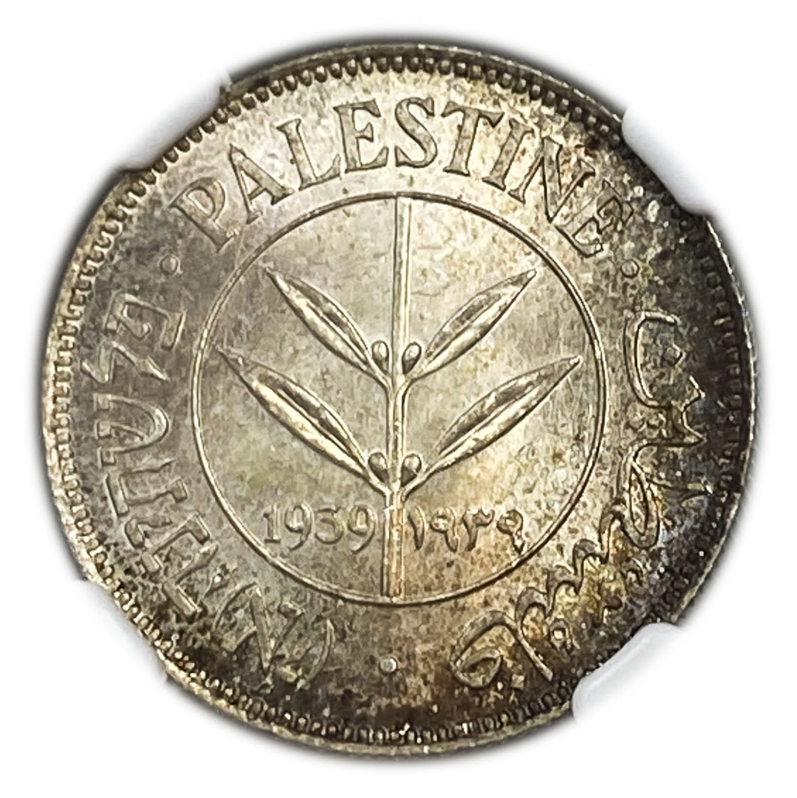 Palestine - 50 Mils 1939 - NGC MS 66 - TOP POP - Very rare in this high grade
The only one ... - 1 0