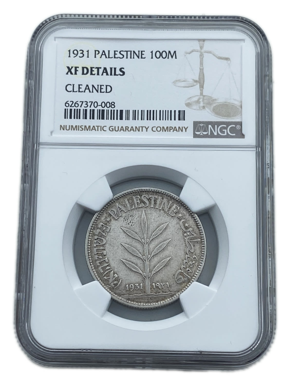 Palestine - 100 Mils 1931 - NGC XF DETAILS
The hardest coin to get in a UNC condition, once every ... - 1 2
