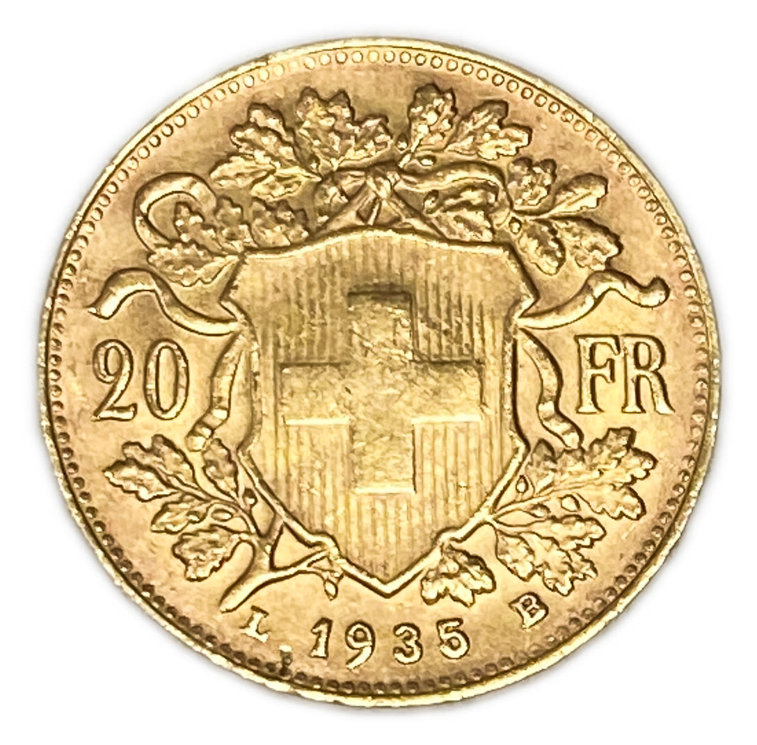 Switzerland - 20 francs 1935 - Swiss Confederation - Gold 900, 6.43 g, 21 mm - UNC
Only 10% fees ... - 1 0