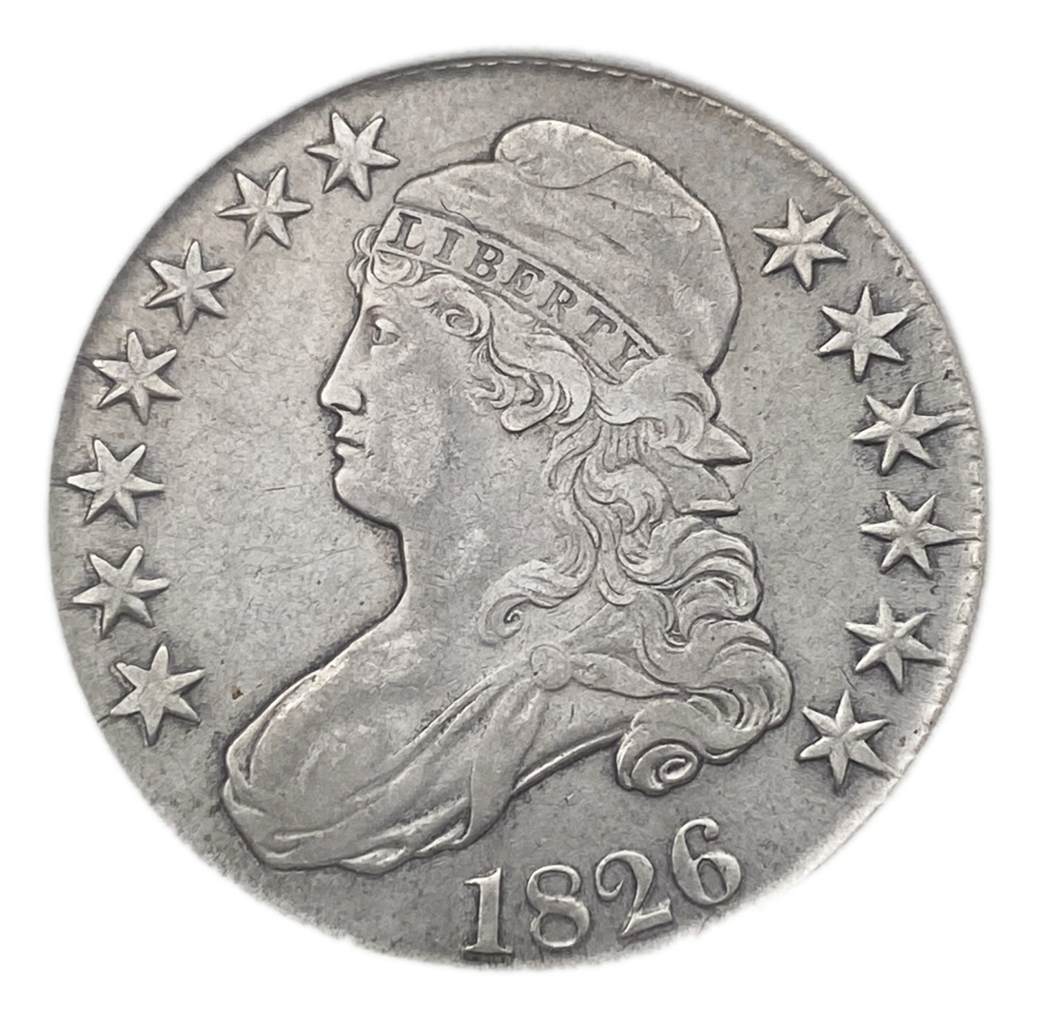 USA - 50 Cent 1826 - "Capped Bust Half Dollar" - AU
Obverse: The bust of Liberty, facing left ... - 1 0