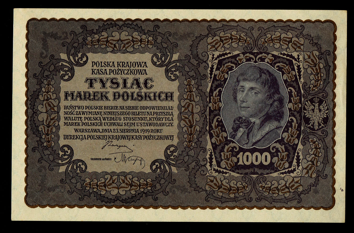 Poland - 7 banknotes of 100, 500 and 1000 Marek 1919 - UNC - 1 9