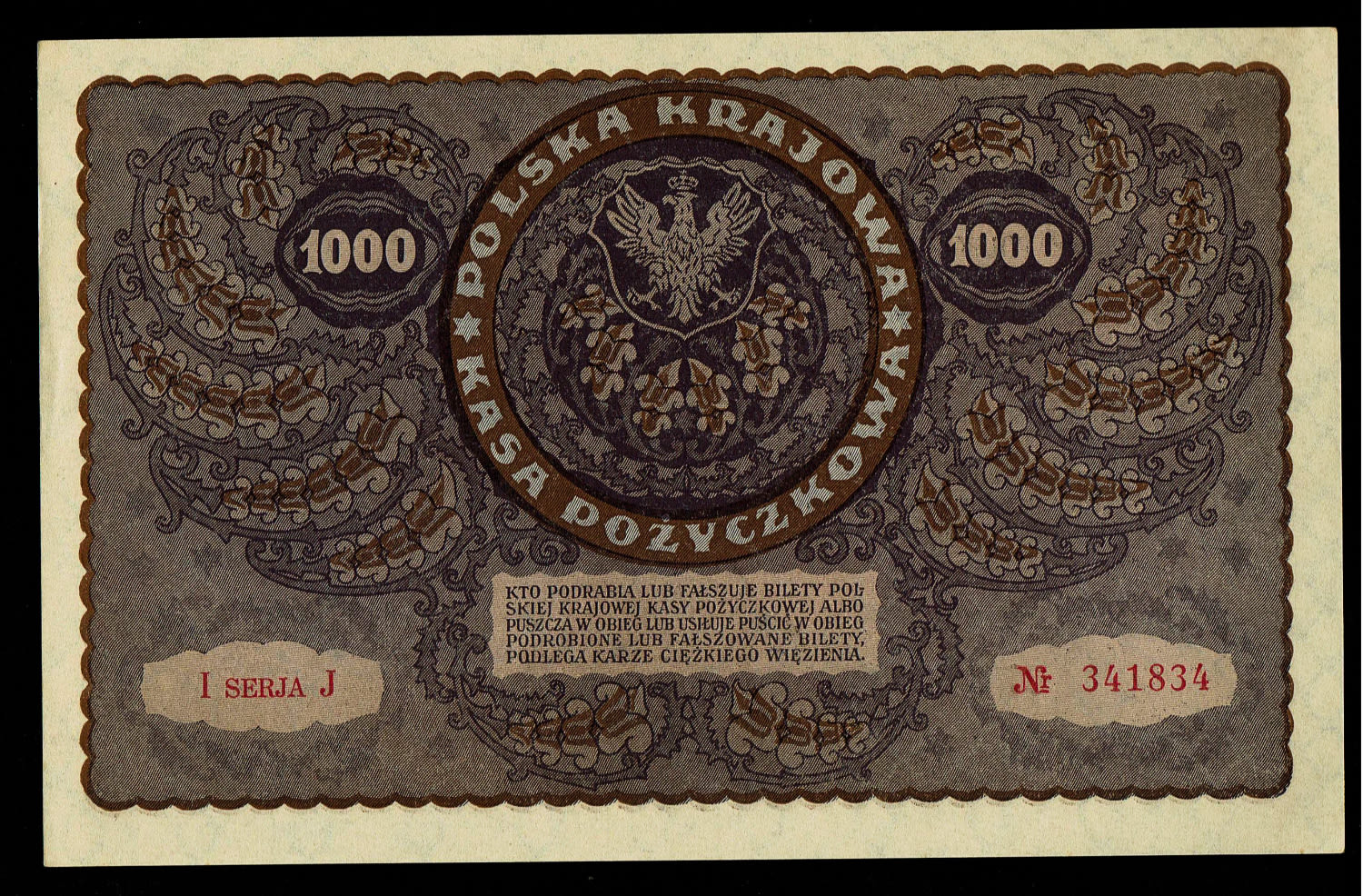 Poland - 7 banknotes of 100, 500 and 1000 Marek 1919 - UNC - 1 10