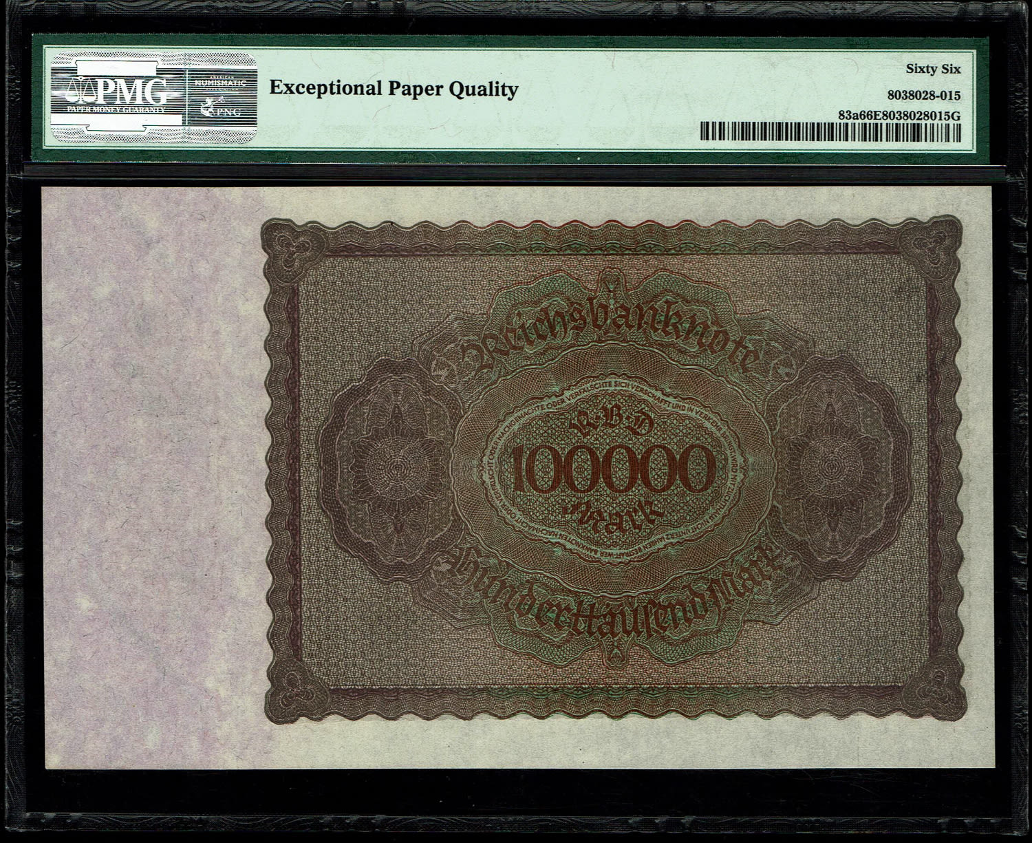 Germany - Pair of 100,000 Mark 1923 - Consecutive serial numbers - PMG 65, 66 EPQ
One of the ... - 1 4