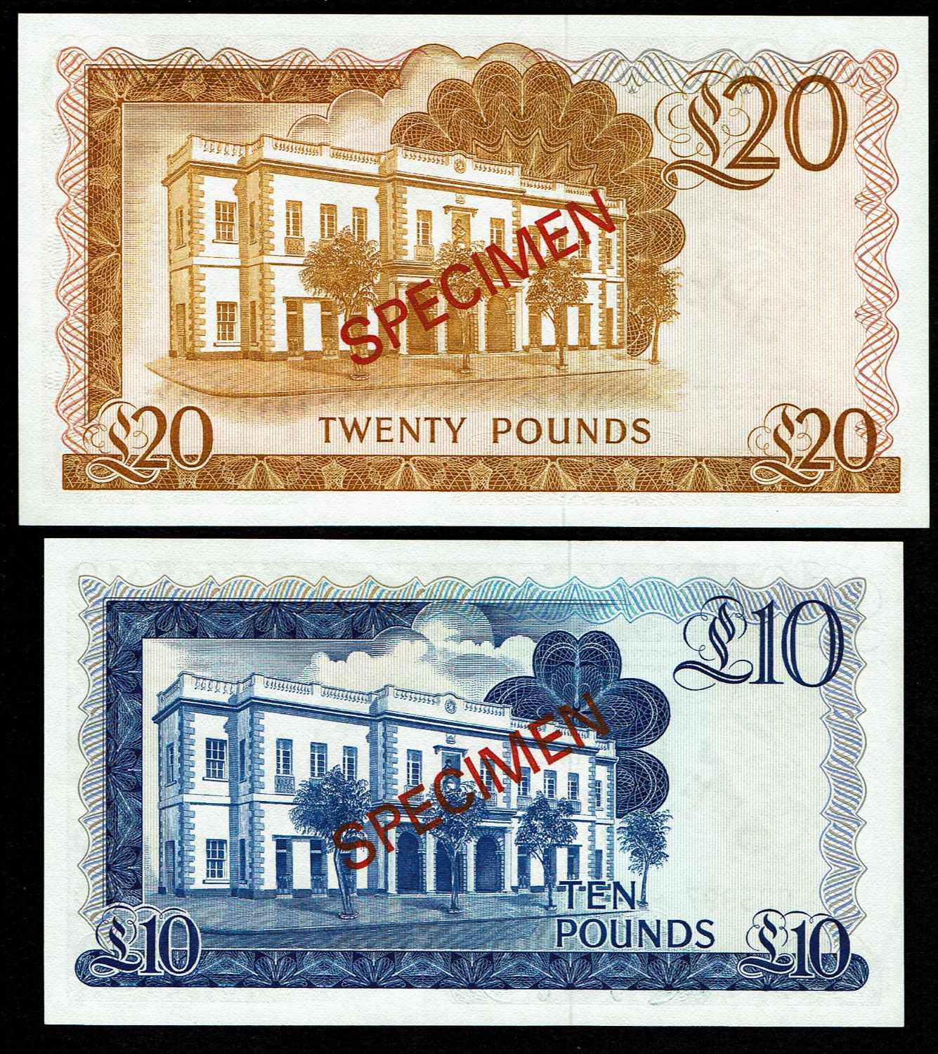 Gibraltar - 4 Banknotes of 1, 5, 10, 20 Pounds 1975 - SPECIMEN - UNC
Franklin Mint collector series ... - 1 2