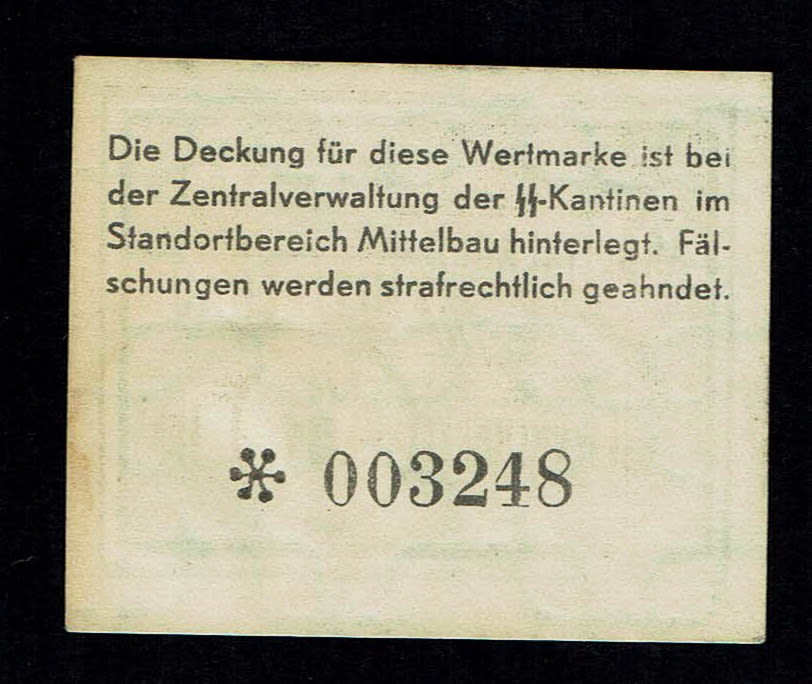 Holocaust concentration camps money - Germany - 0.01 reichsmark 1943 - AU-UNC
Mittelbau-Dora (also ... - 1 1