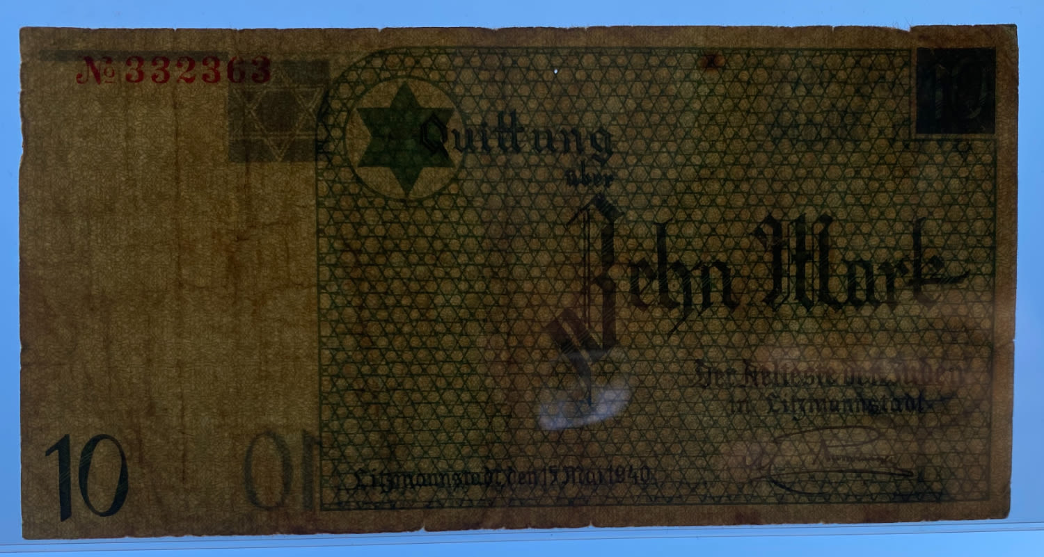 Poland - 10 mark 1940 - ghetto Lodz - VF - Without watermark
banknote of 10 mark issued in the Lodz ... - 1 2