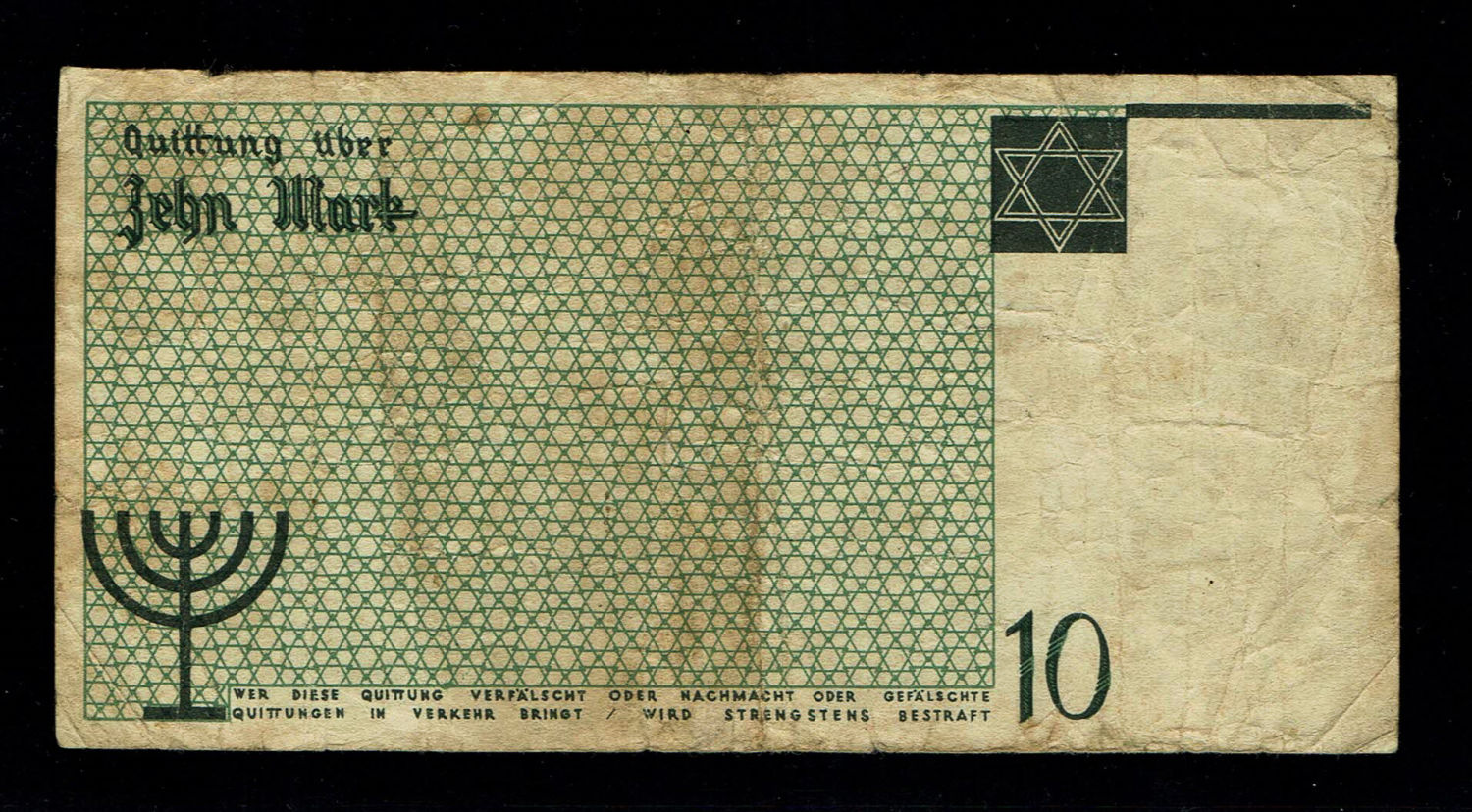 Poland - 10 mark 1940 - ghetto Lodz - VF - Without watermark
banknote of 10 mark issued in the Lodz ... - 1 1