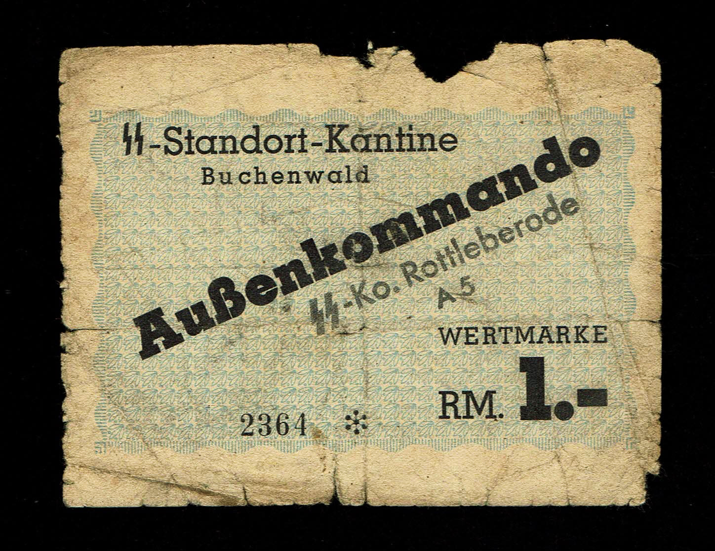Holocaust concentration camps money - Germany - 1 mark 1937-1944 - Buchenwald camp - G-VG
1 ... - 1 0