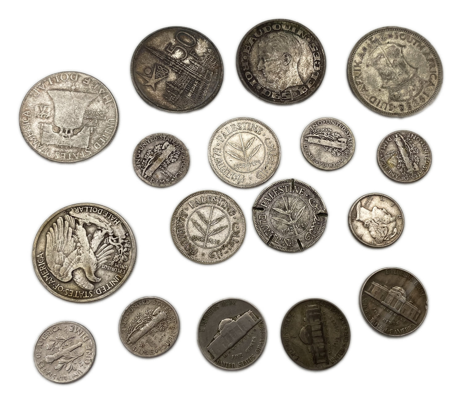 Olam - Lot of 17 silver coins from around the world - 1 1