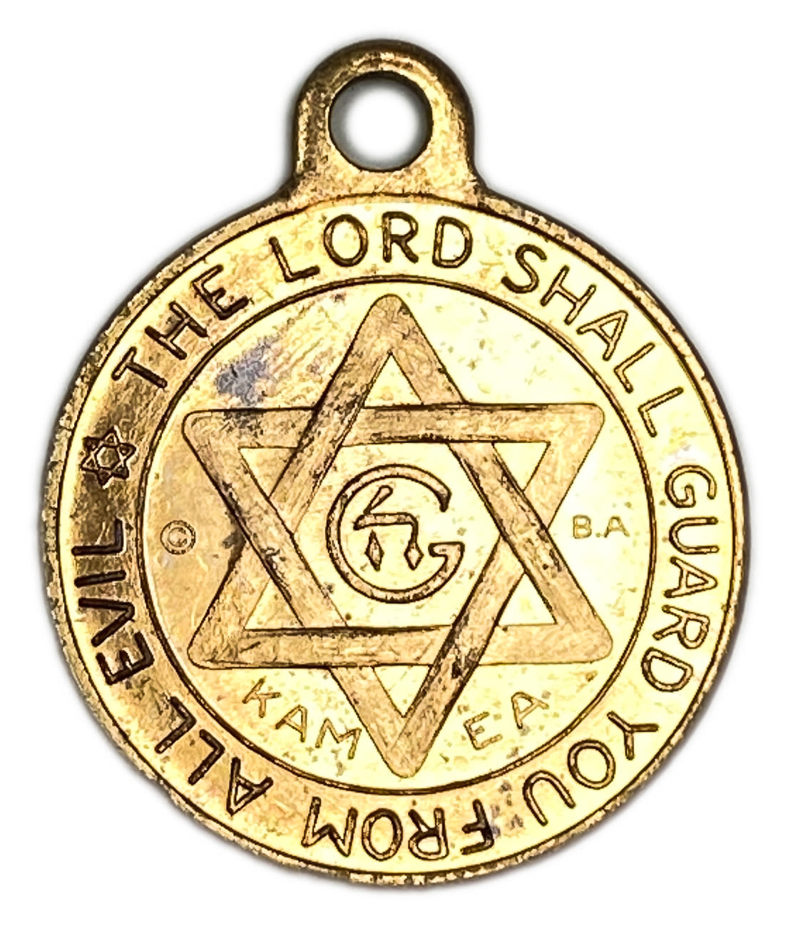 Judaica / Zionism - Guard amulet - Macabi
Face: A embossed of a lamp decorated with olive branches ... - 1 1