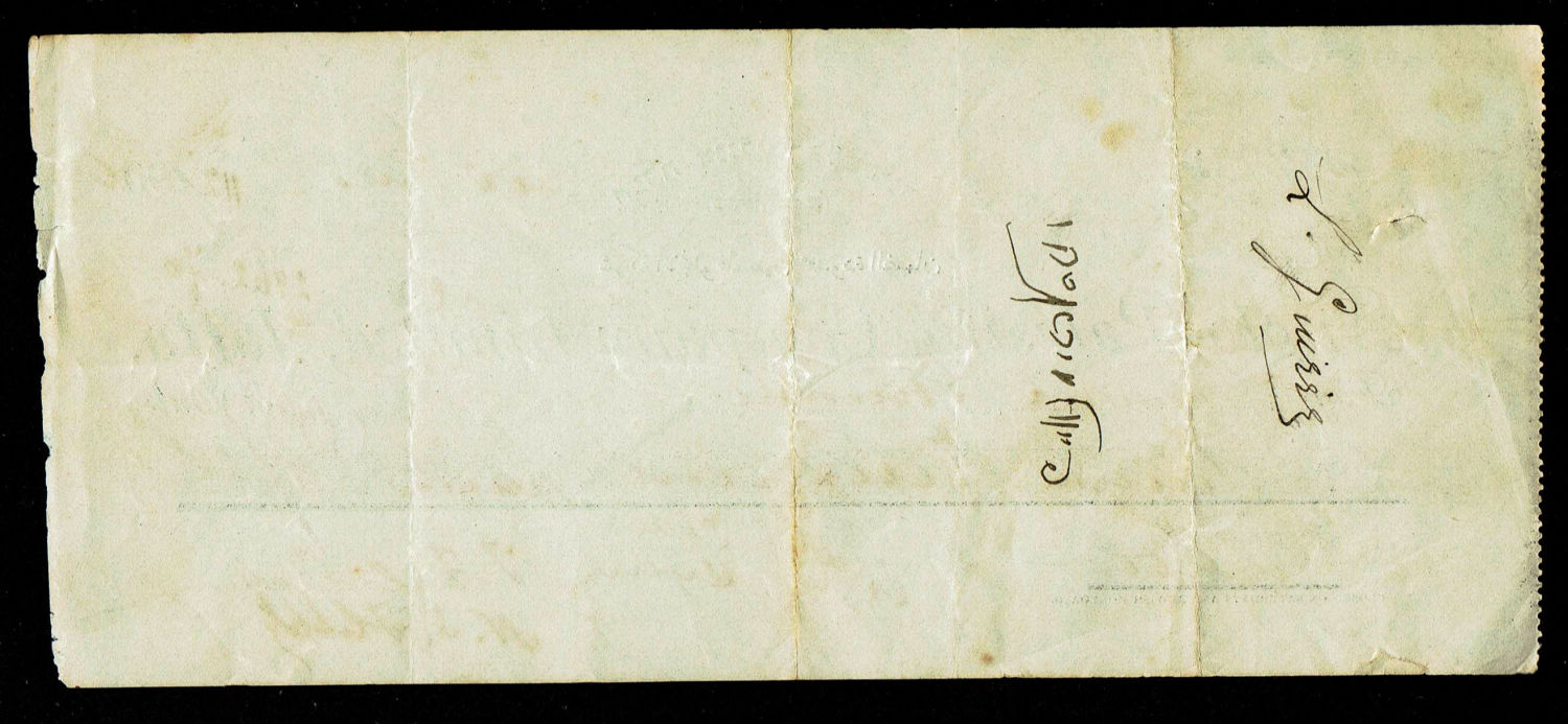 Paper money token - Palestine - Cheque for 200 francs 1906 - Ahousa Association - Anglo Palestine Bank ... - 1 1
