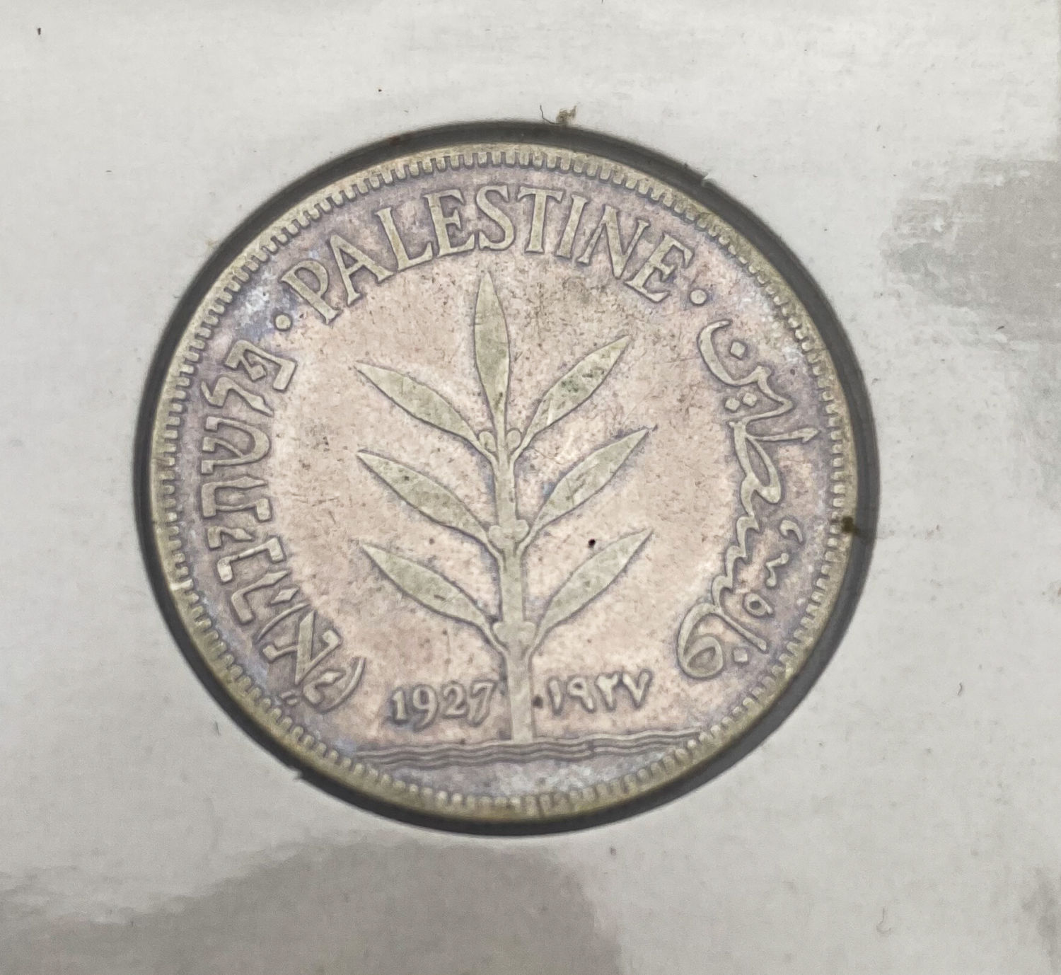 Palestine - 100 mil 1927, 1935, 1939, 1940, 1942 - are at pages and special storage cartoon for coins - F-VF ... - 1 1