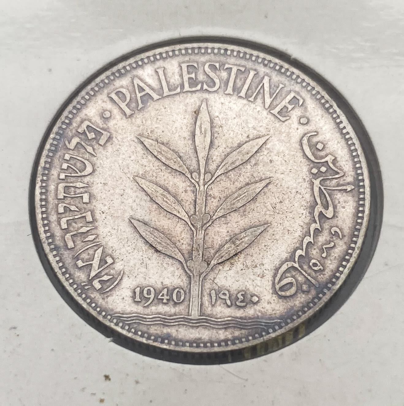 Palestine - 100 mil 1927, 1935, 1939, 1940, 1942 - are at pages and special storage cartoon for coins - F-VF ... - 1 4