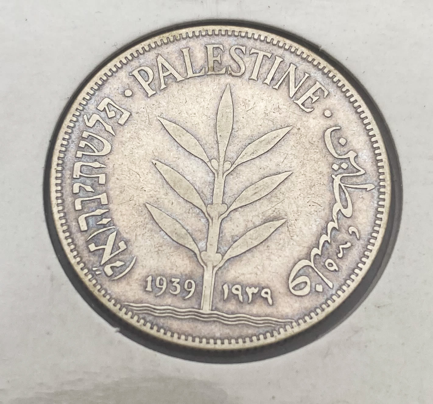 Palestine - 100 mil 1927, 1935, 1939, 1940, 1942 - are at pages and special storage cartoon for coins - F-VF ... - 1 3