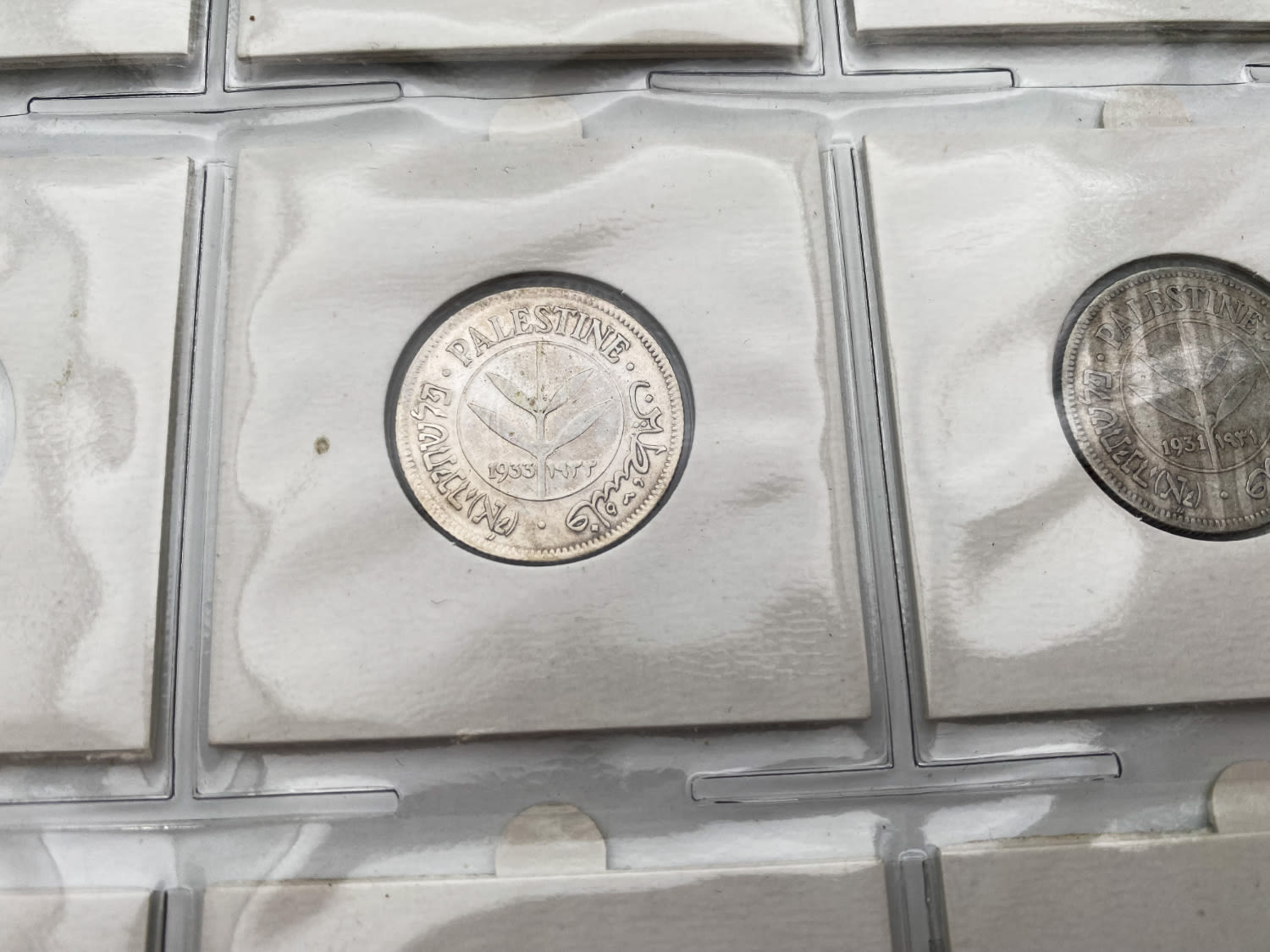 Palestine - 8 Coins of 50 mil 1927, 1931, 1933, 1935, 1949, 1940, 1942 - are at pages and special storage ... - 1 4